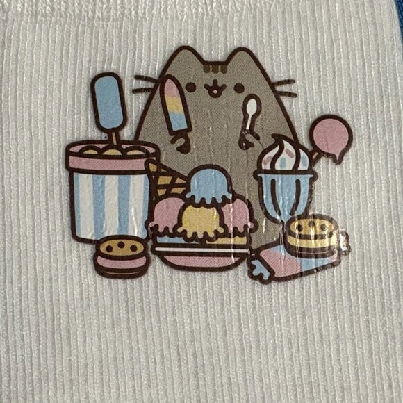 Kitty Cat Girl's Women's Teen's Crew Socks Ice Cream Party Stocking Stuffer - Picture 1 of 4